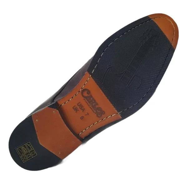 Carlos Santana Mens Power Print Oxford Leather